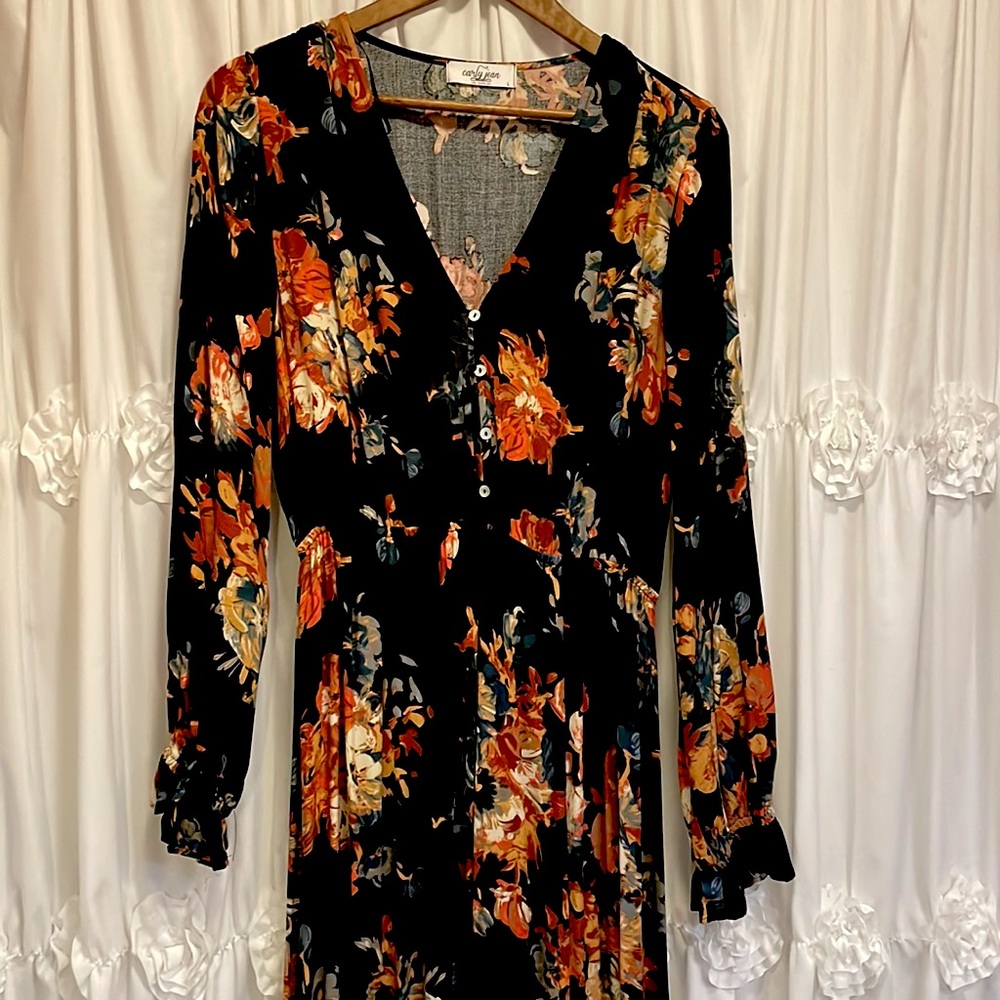 CJLA Black Floral Dress